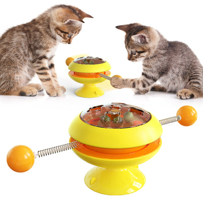 Brinquedos giratórios para gatos.