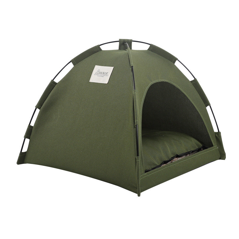 Tenda para gatos, tapete refrescante, cama para cães de campismo com almofada para canil, ninho para gatos, produtos para animais de estimação