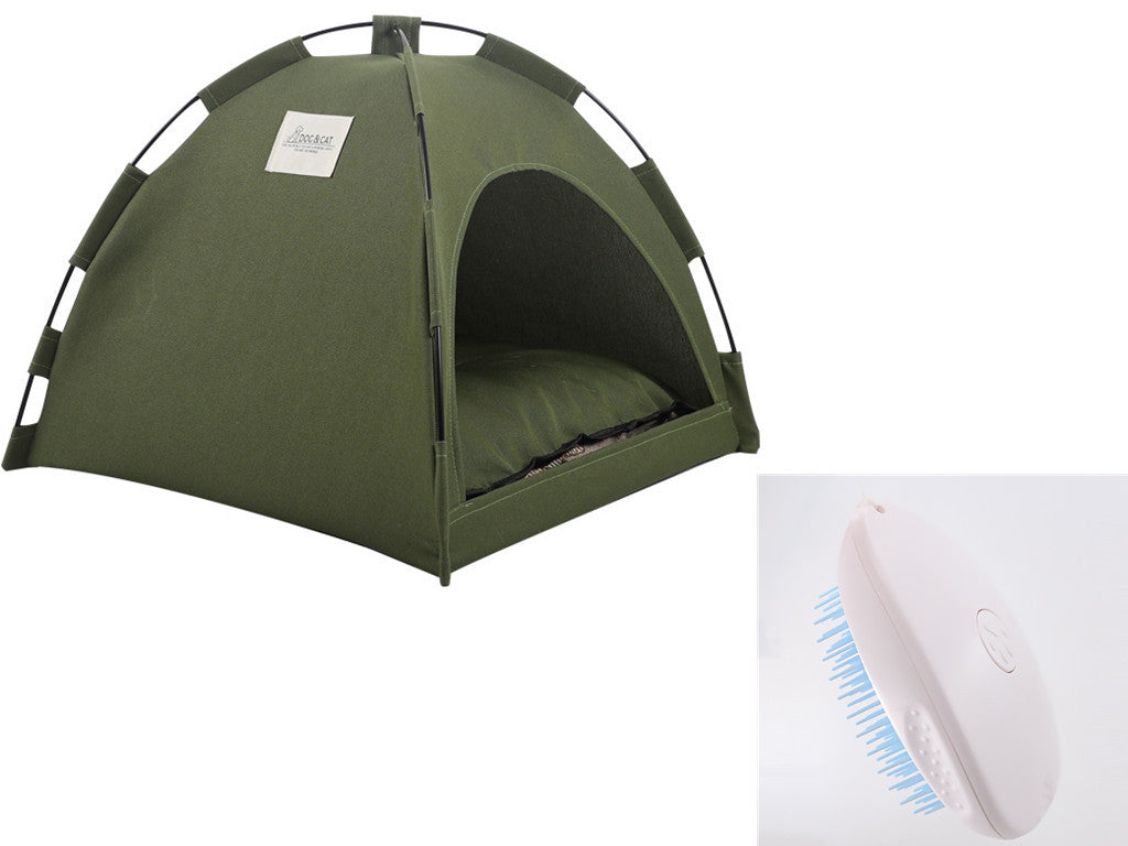 Tenda para gatos, tapete refrescante, cama para cães de campismo com almofada para canil, ninho para gatos, produtos para animais de estimação