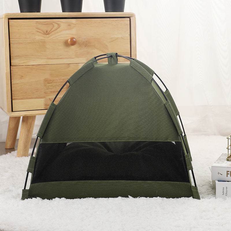 Tenda para gatos, tapete refrescante, cama para cães de campismo com almofada para canil, ninho para gatos,  produtos para animais de estimação
