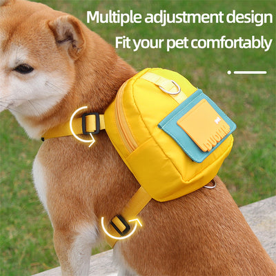 Bolsa de armazenamento para lanches de animais de estimação, mochila multifuncional de grande capacidade para cães.