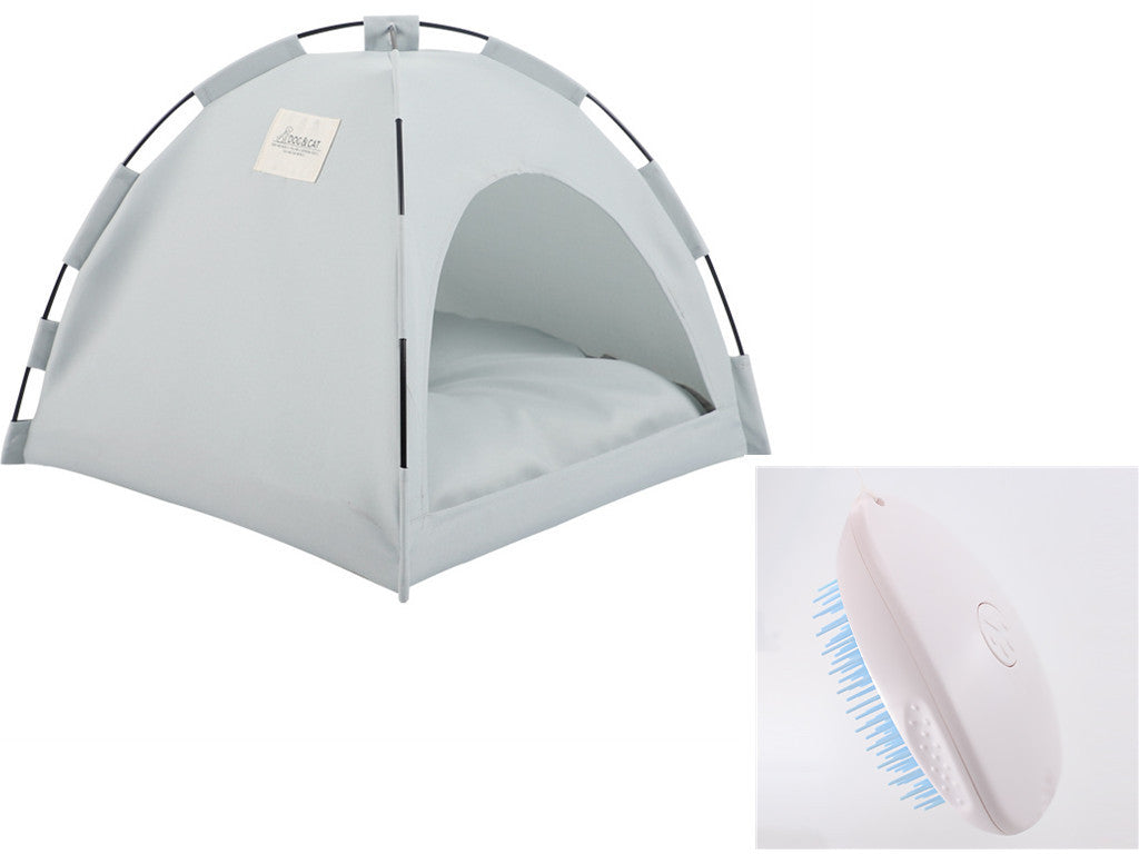 Tenda para gatos, tapete refrescante, cama para cães de campismo com almofada para canil, ninho para gatos,  produtos para animais de estimação