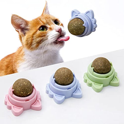Bolas de catnip que grudam na parede para gatos Brinquedos de catnip. Limpeza saudável dos dentes de gatinhos Brinquedos de mastigação dentais Guloseimas