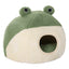 Ninho de peluche quente para cães e gatos, série Little Frog, outono e inverno, ninho para cães e gatos pequenos até 5 kg