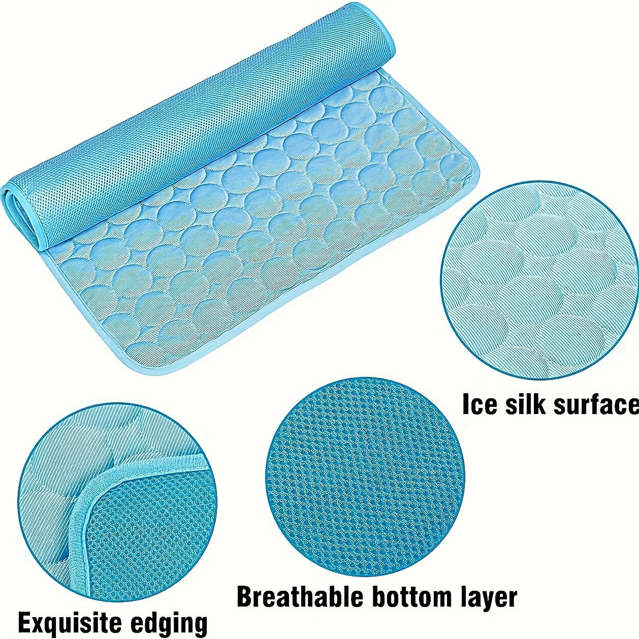 Tapete refrescante para cães, almofada refrescante para animais de estimação, almofada refrescante para canis, caixas, carros, interior e exterior, tapete de seda gelada.