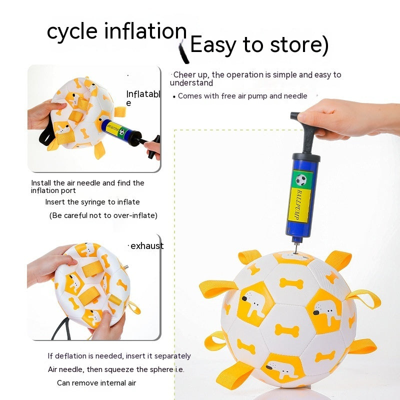 Brinquedos interativos para cães, bolas de futebol para crianças, treinamento ao ar livre, pet, mordida esportiva