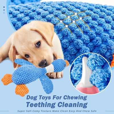 Brinquedos indestrutíveis para cães e gatos que adoram mastigar, brinquedo de pelúcia interativo com apito