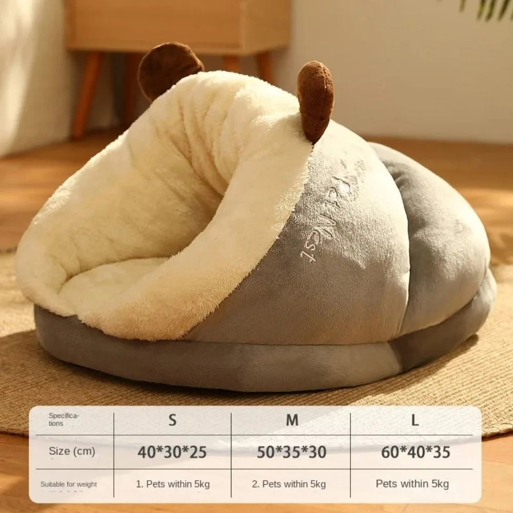 Cama Quentinha para Cães e Gatos - Lavável e Dobrável