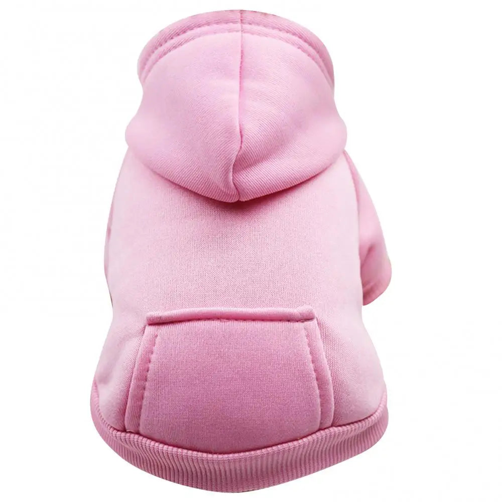 Moletom com capuz para cachorro, filhote, animal de estimação, outono/inverno, com bolso, para cães e gatos de duas patas.
