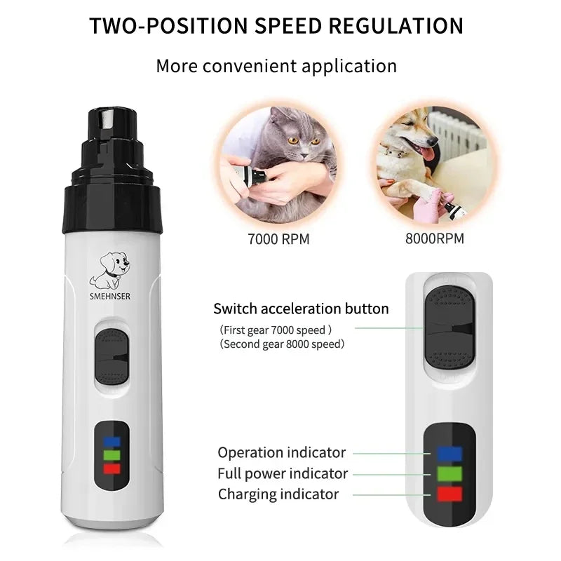 Aparador de Unhas Elétrico para Cães e Gatos