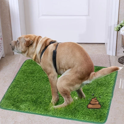 Tapete de Grama Artificial Lavável para Cães - Controlo de Odores e Fácil Limpeza