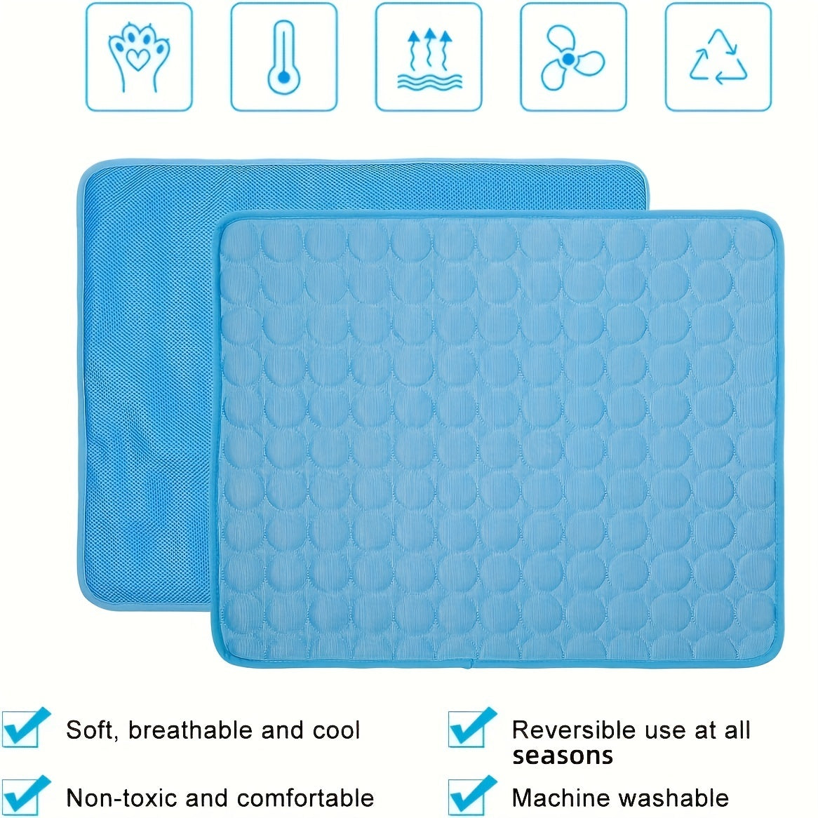 Tapete refrescante para cães, almofada refrescante para animais de estimação, almofada refrescante para canis, caixas, carros, interior e exterior, tapete de seda gelada.