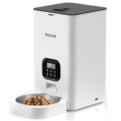 Alimentador automático inteligente para refeições duplas para animais de estimação